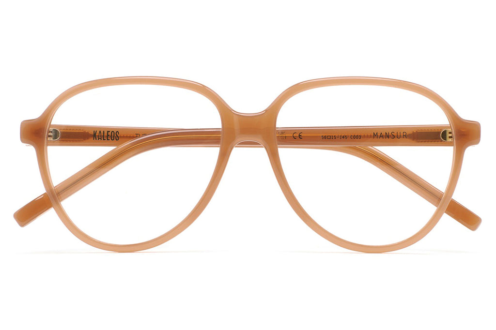 Kaleos Eyehunters - Mansur Eyeglasses Translucent Amber