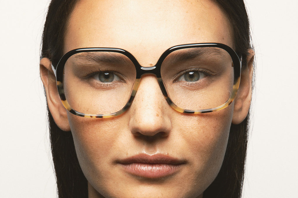 Kaleos Eyehunters - Baines Eyeglasses Black/Brown Havana