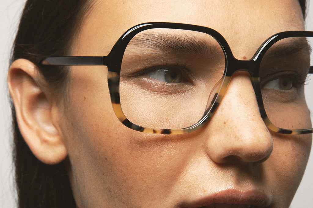 Kaleos Eyehunters - Baines Eyeglasses Black/Brown Havana