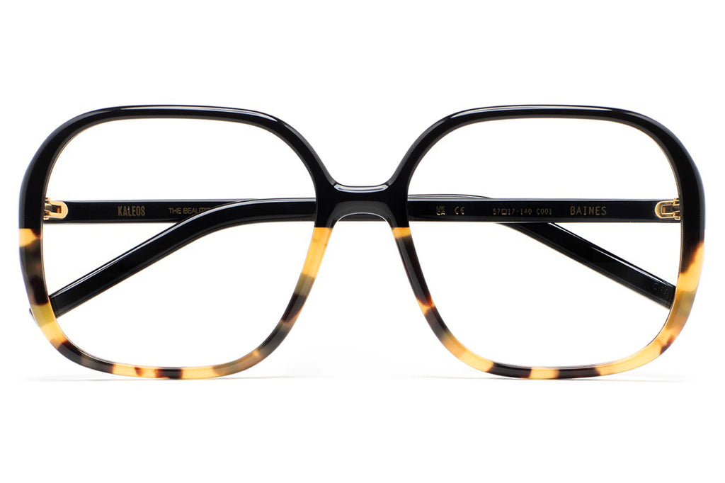 Kaleos Eyehunters - Baines Eyeglasses Black/Brown Havana