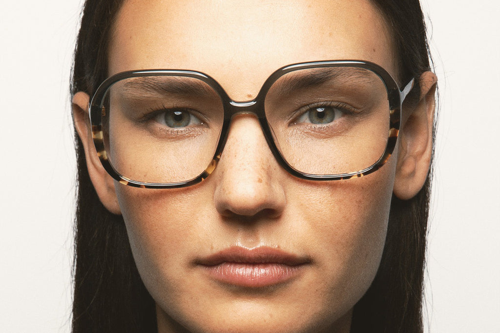 Kaleos Eyehunters - Baines Eyeglasses Transparent Green/Brown Havana