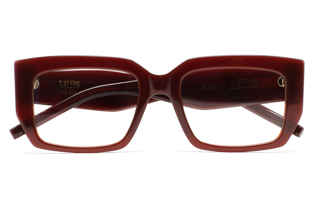 Kaleos Eyehunters - Dohan Eyeglasses Translucent Burgundy