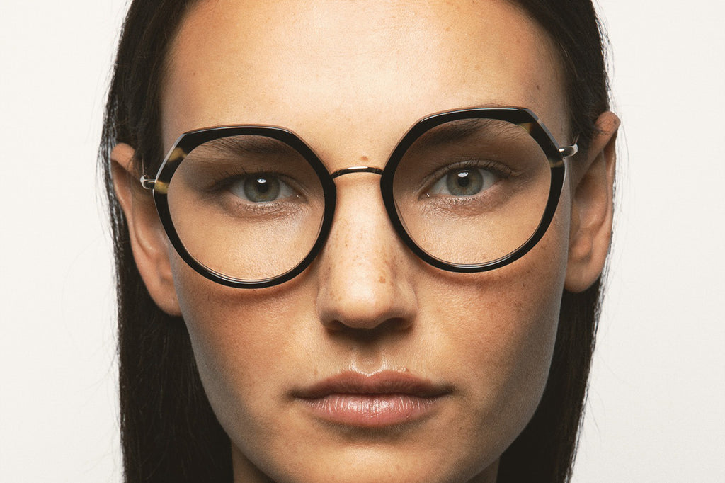 Kaleos Eyehunters - Guscott Eyeglasses Black/Brown Havana