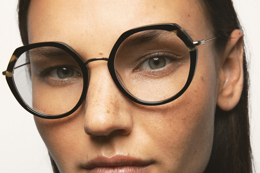 Kaleos Eyehunters - Guscott Eyeglasses Black/Brown Havana