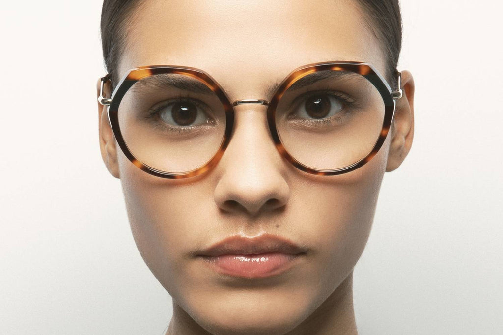 Kaleos Eyehunters - Guscott Eyeglasses Brown Havana/Dark Green