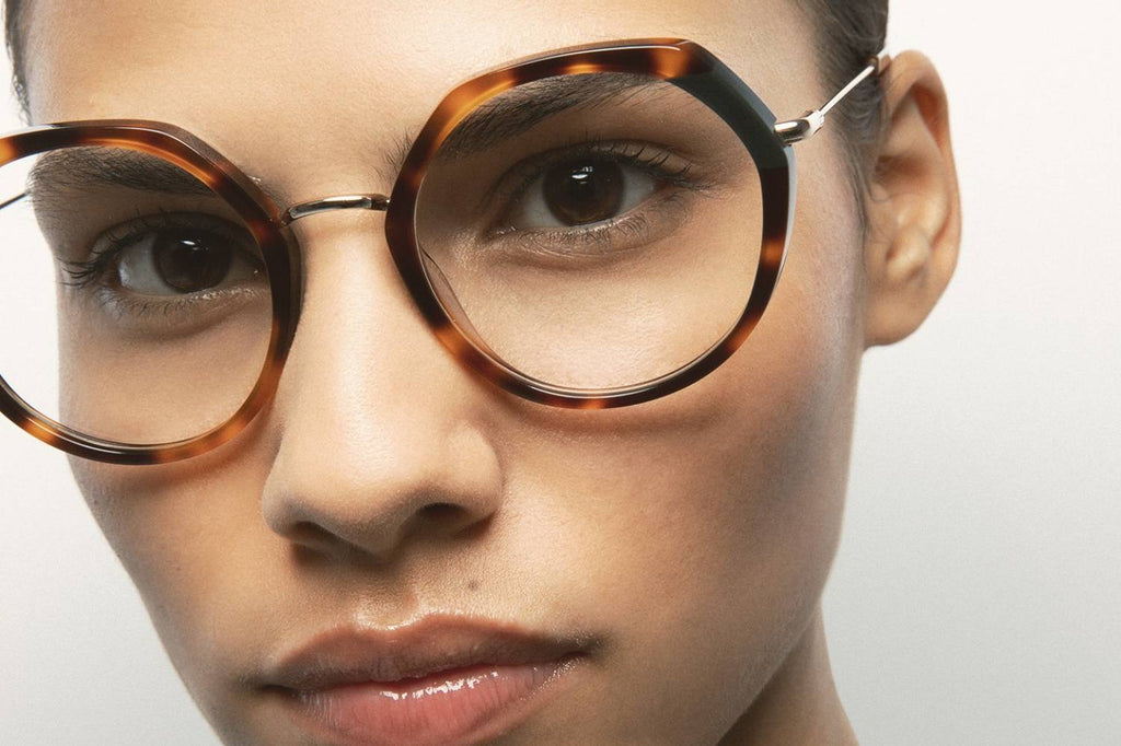 Kaleos Eyehunters - Guscott Eyeglasses Brown Havana/Dark Green