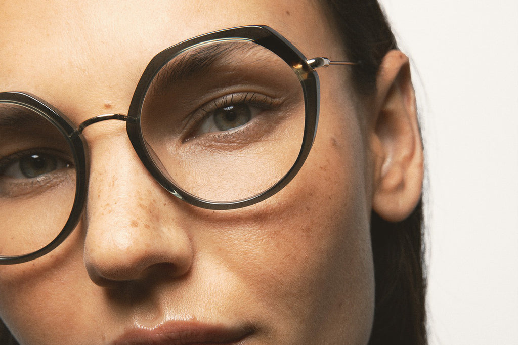 Kaleos Eyehunters - Guscott Eyeglasses Transparent Green/Brown Havana