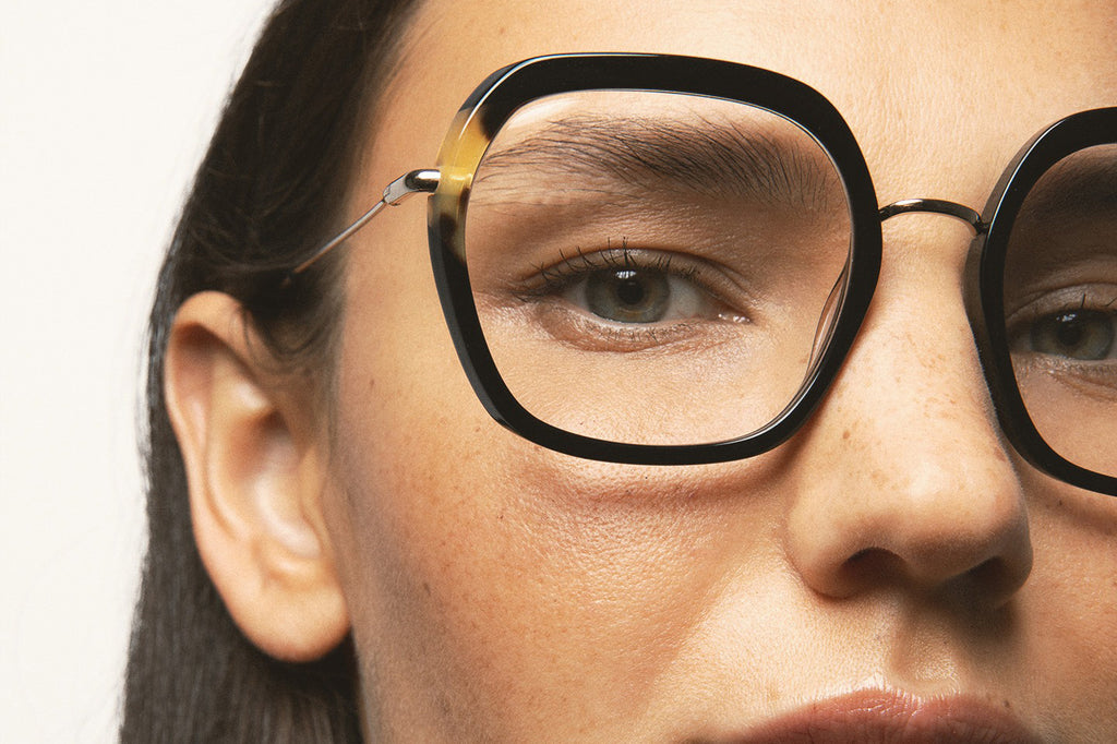 Kaleos Eyehunters - Denunzio Eyeglasses Black/Brown Havana