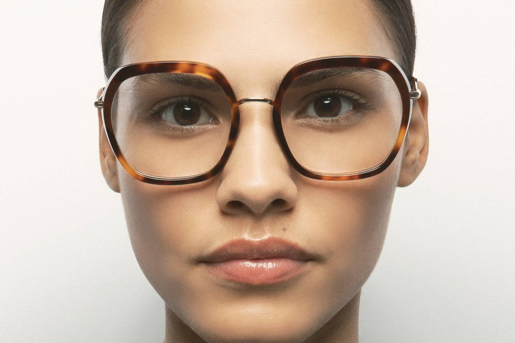 Kaleos Eyehunters - Denunzio Eyeglasses Brown Havana/Translucent Brown