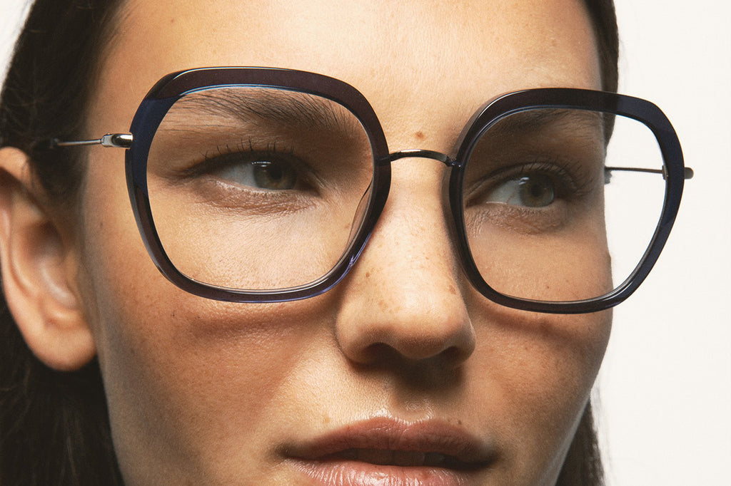 Transparent Bluish Grey/Dark Blue