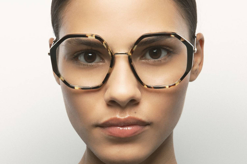 Kaleos Eyehunters - Welch Eyeglasses Brown Havana/Green/Transparent Green