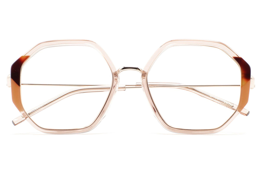Kaleos Eyehunters - Welch Eyeglasses Transparent Light Pink/Brown Havana/Translucent Beige