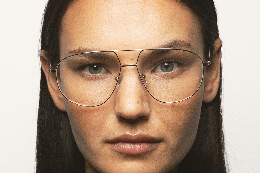 Kaleos Eyehunters - Callas Eyeglasses White Gold