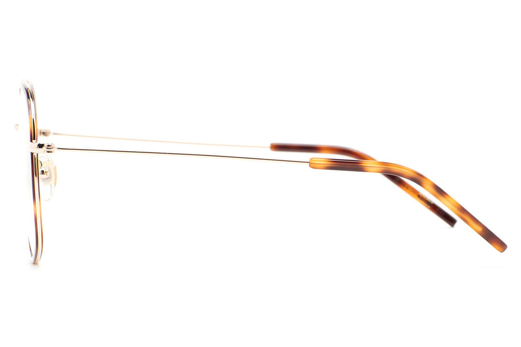 Kaleos Eyehunters - Unsworth Eyeglasses Gold/Dark Brown Havana