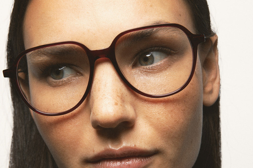 Kaleos Eyehunters - Alcala Eyeglasses Transparent Burgundy