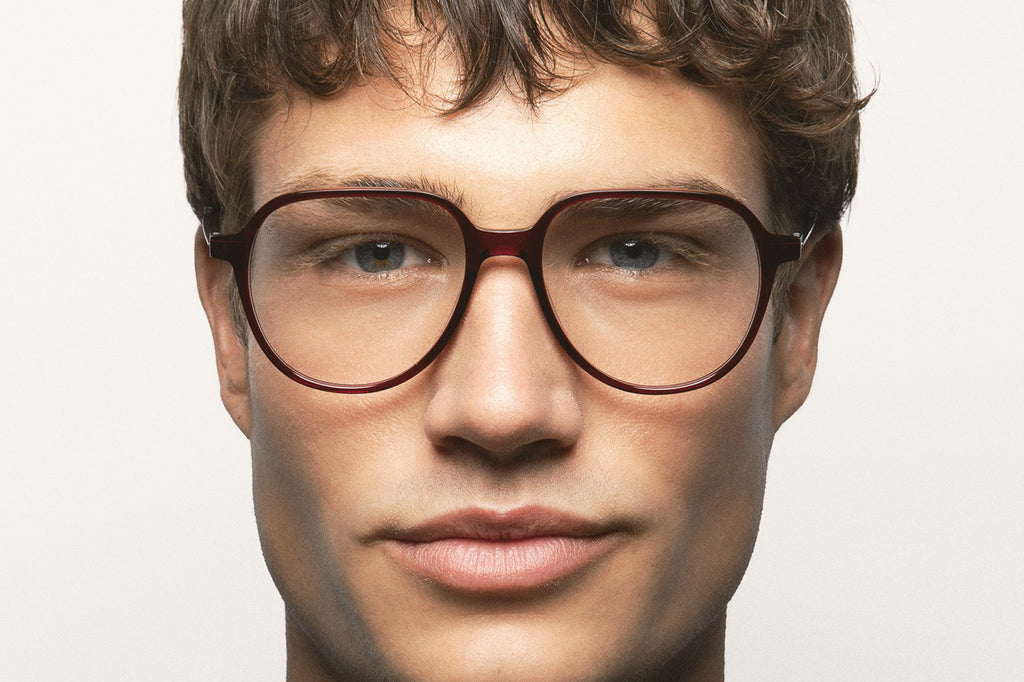 Kaleos Eyehunters - Alcala Eyeglasses Transparent Burgundy