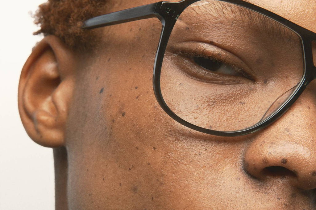 Kaleos Eyehunters - Sythe L Eyeglasses Transparent Dark Olive Green