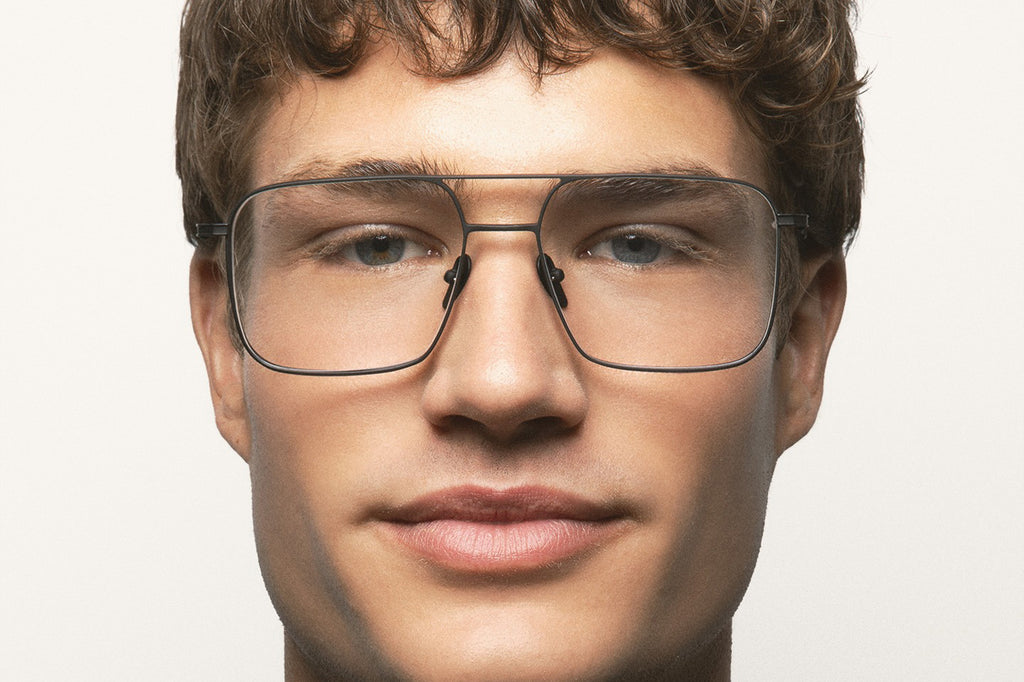 Kaleos Eyehunters - Munger L Eyeglasses Matte Black