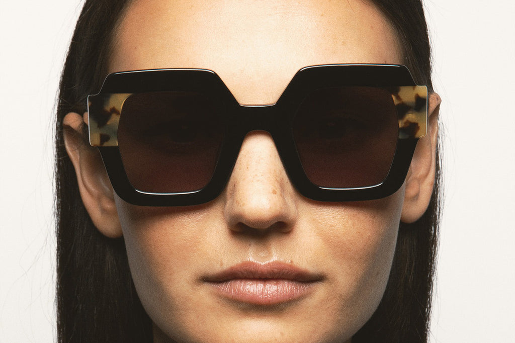 Kaleos Eyehunters - Lupoli Sunglasses Black/Brown Havana