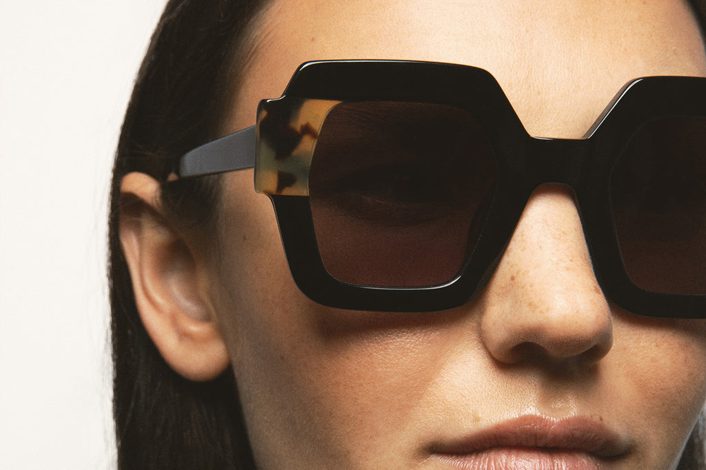 Kaleos Eyehunters - Lupoli Sunglasses Black/Brown Havana