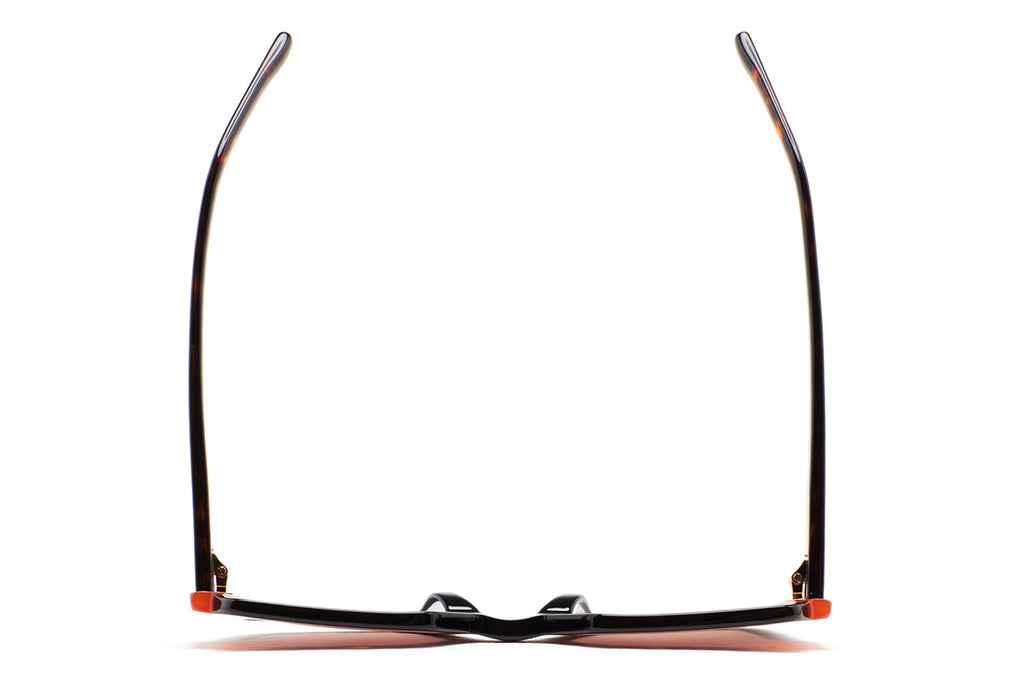 Kaleos Eyehunters - Lupoli Sunglasses Dark Brown Havana/Translucent Orange