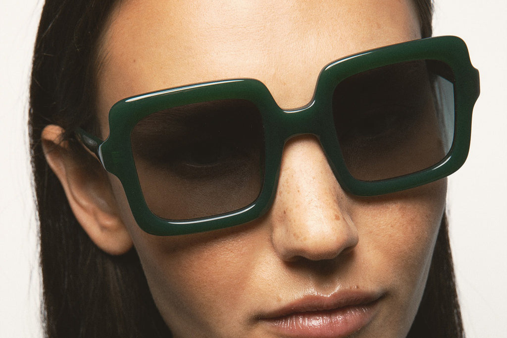 Kaleos Eyehunters - Deist Sunglasses Translucent Dark Green