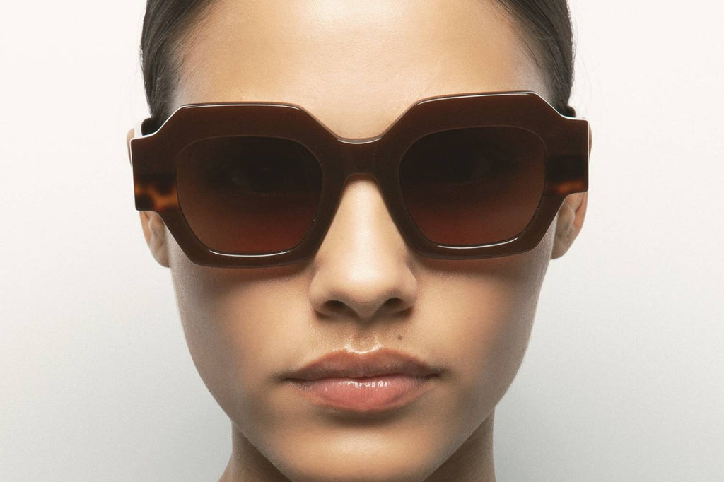 Kaleos Eyehunters - Ezili Sunglasses Translucent Brown/Dark Brown Havana