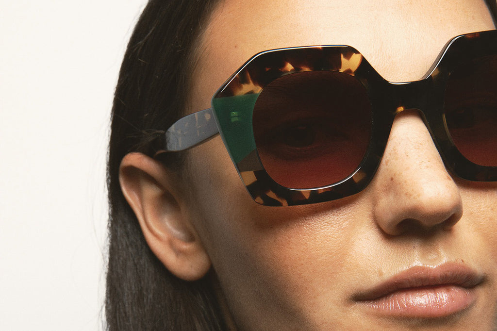 Kaleos Eyehunters - Pavicic Sunglasses Brown Havana/Translucent Green