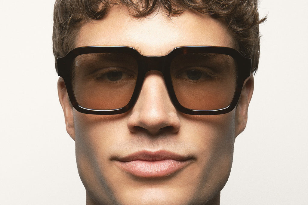 Kaleos Eyehunters - Kincaid Sunglasses Dark Brown Havana with Brown Photochromic Lenses