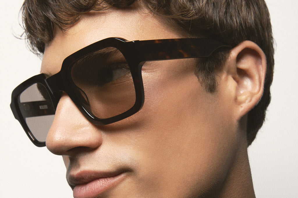 Kaleos Eyehunters - Kincaid Sunglasses Dark Brown Havana with Brown Photochromic Lenses