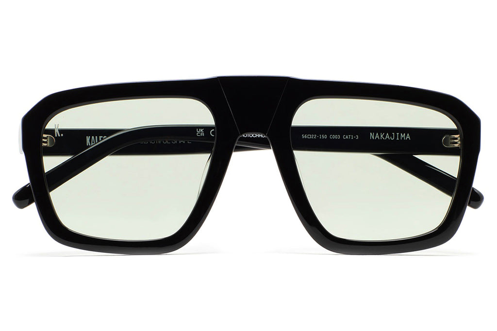 Kaleos Eyehunters - Nakajima Sunglasses Black with Green Photochromic Lenses