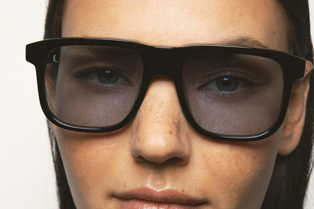 Kaleos Eyehunters - Freeman Sunglasses Black with Blue Photochromic Lenses