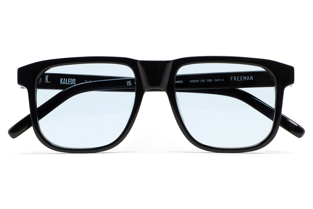 Kaleos Eyehunters - Freeman Sunglasses Black with Blue Photochromic Lenses