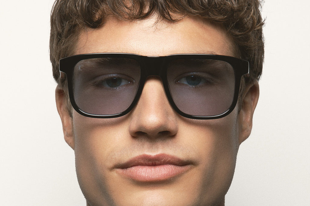 Kaleos Eyehunters - Freeman Sunglasses Black with Blue Photochromic Lenses