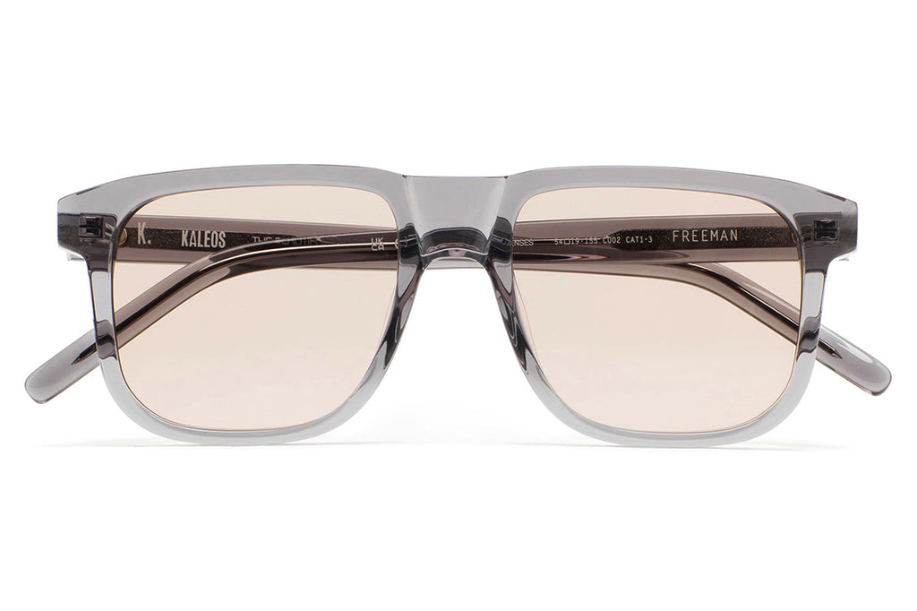 Kaleos Eyehunters - Freeman Sunglasses Transparent Grey with Brown Photochromic Lenses