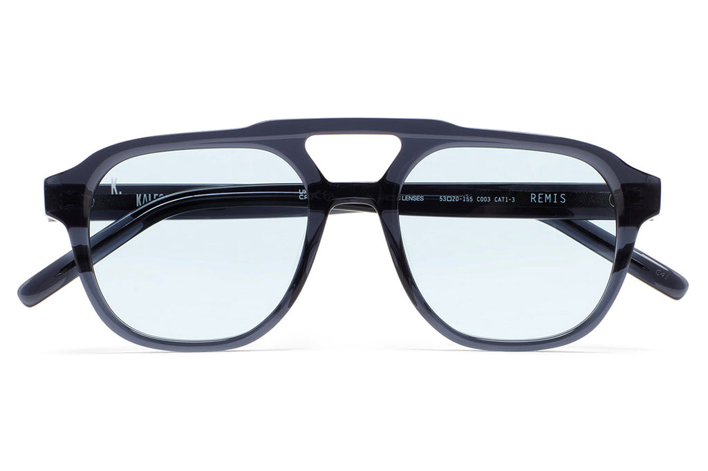 Kaleos Eyehunters - Remis Sunglasses Transparent Bluish Grey with Blue Photochromic Lenses
