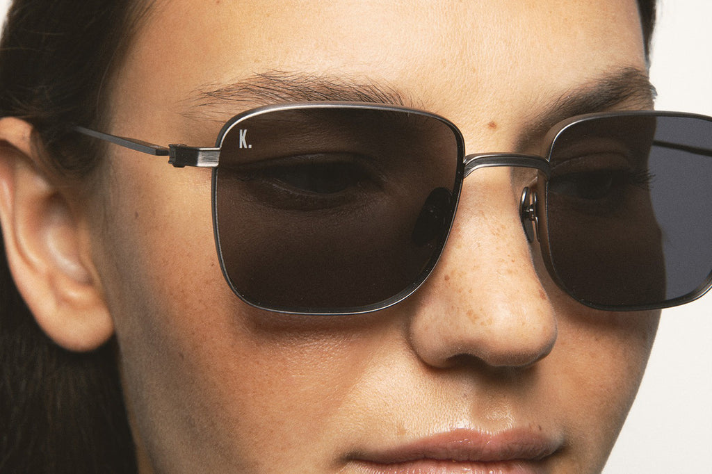 Kaleos Eyehunters - Wieder Sunglasses Silver with Grey Mineral Lenses
