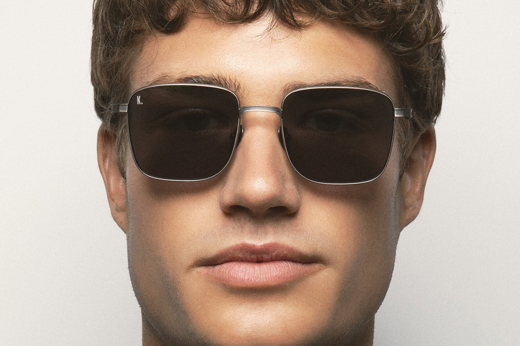Kaleos Eyehunters - Wieder Sunglasses Silver with Grey Mineral Lenses