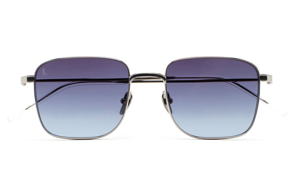 Kaleos Eyehunters - Wieder Sunglasses Silver with Dark Blue Gradient Lenses