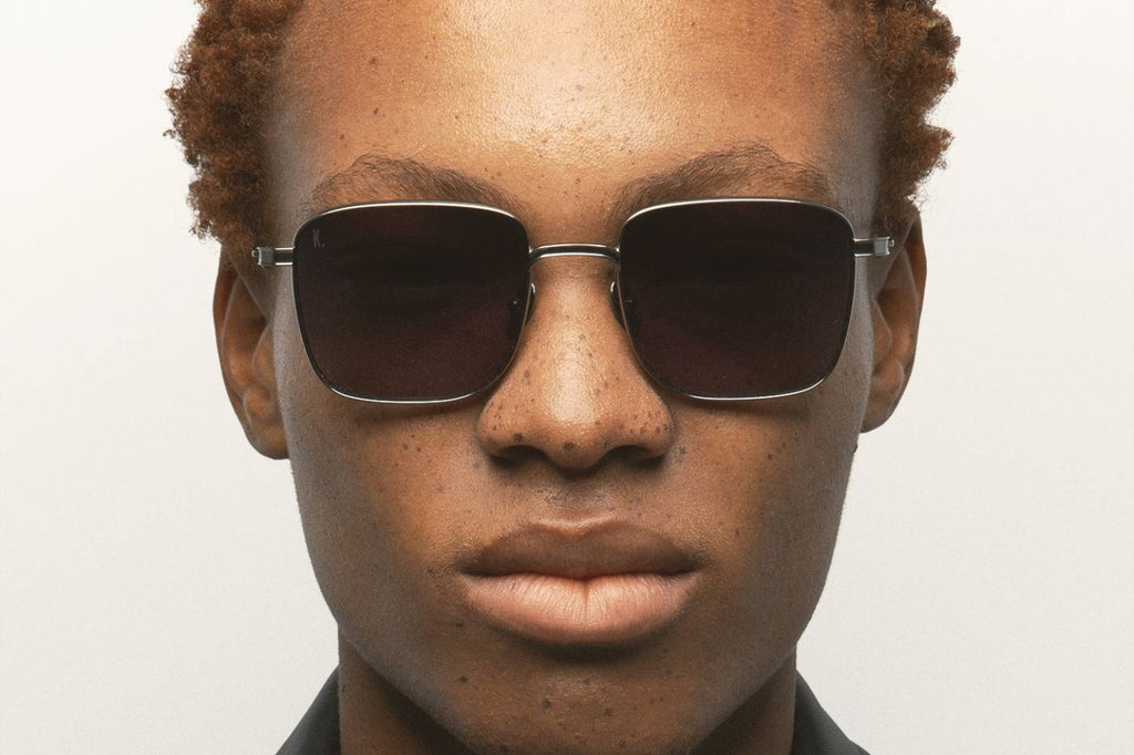 Kaleos Eyehunters - Wieder Sunglasses Silver with Dark Blue Gradient Lenses