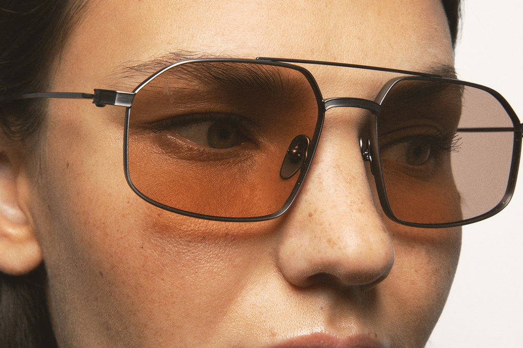 Kaleos Eyehunters - Ross Sunglasses Matte Dark Silver with Brown Photochromic Lenses