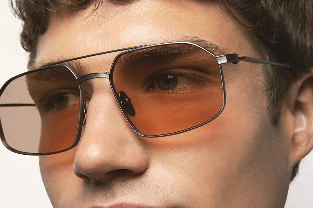 Kaleos Eyehunters - Ross Sunglasses Matte Dark Silver with Brown Photochromic Lenses