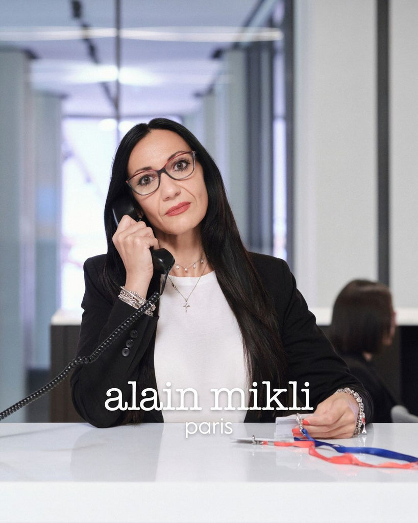 Alain Mikli - A03502 Eyeglasses New Pointille Grey/Red