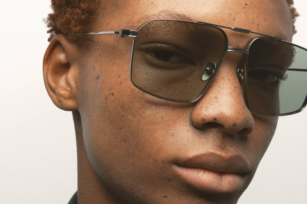 Kaleos Eyehunters - Donnelly Sunglasses Silver with Green Photochromic Lenses 