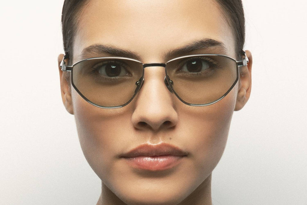 Kaleos Eyehunters - Hamlin Sunglasses Silver with Green Photochromic Lenses