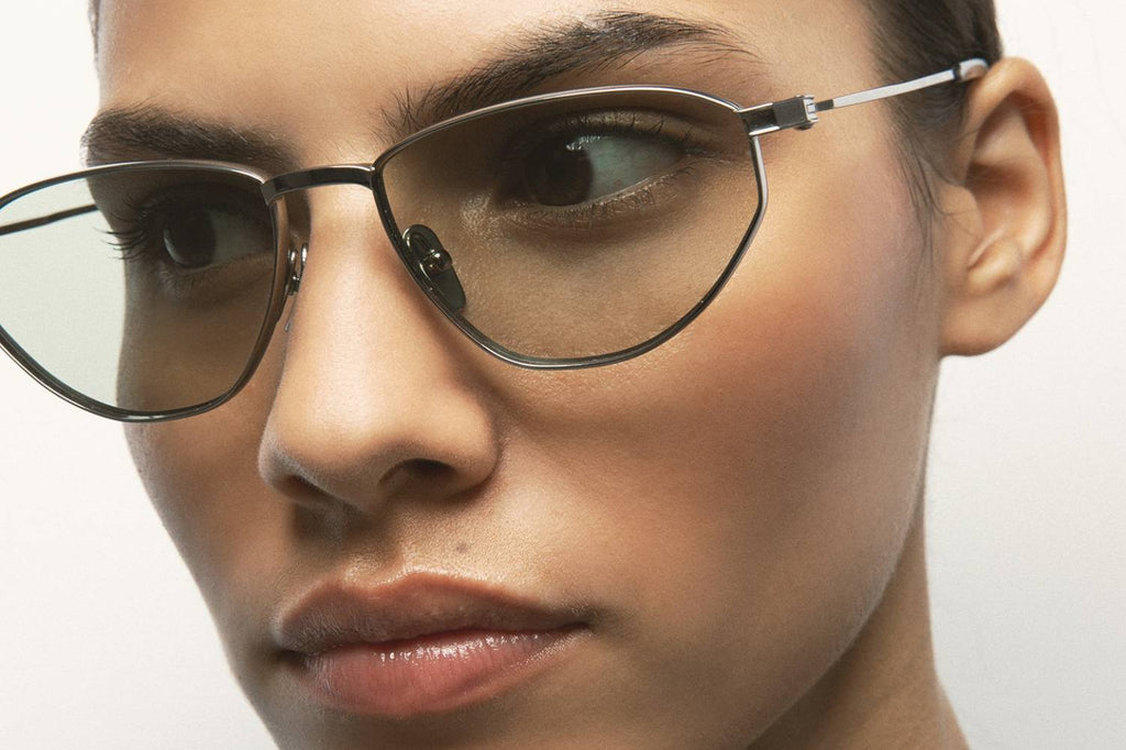 Kaleos Eyehunters - Hamlin Sunglasses Silver with Green Photochromic Lenses