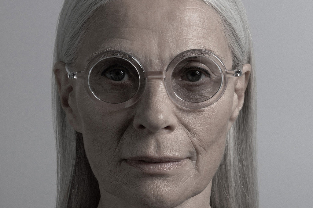 Kaleos Eyehunters - Arquitectura-G x Kaleos Acetate Sunglasses Crystal with Grey Photochromic Lenses