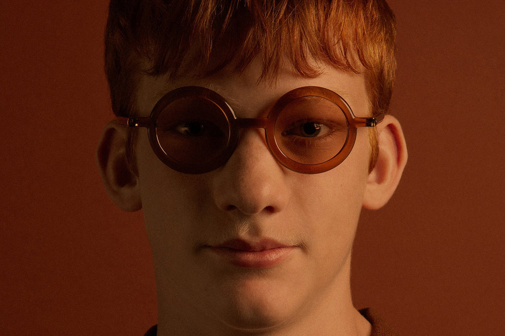 Kaleos Eyehunters - Arquitectura-G x Kaleos Acetate Sunglasses Transparent Orange