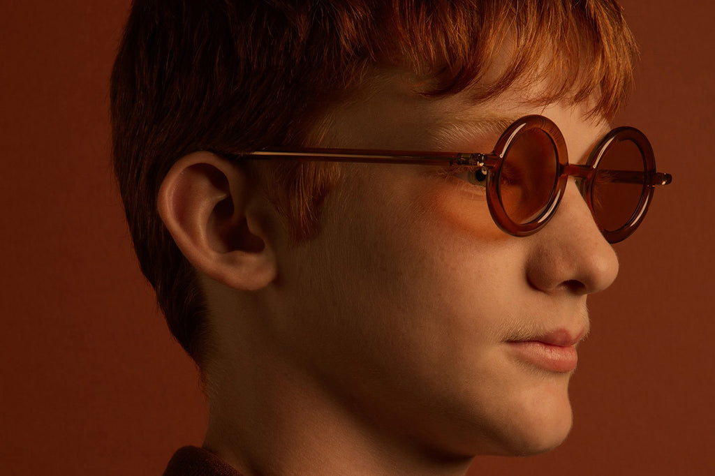 Kaleos Eyehunters - Arquitectura-G x Kaleos Acetate Sunglasses Transparent Orange