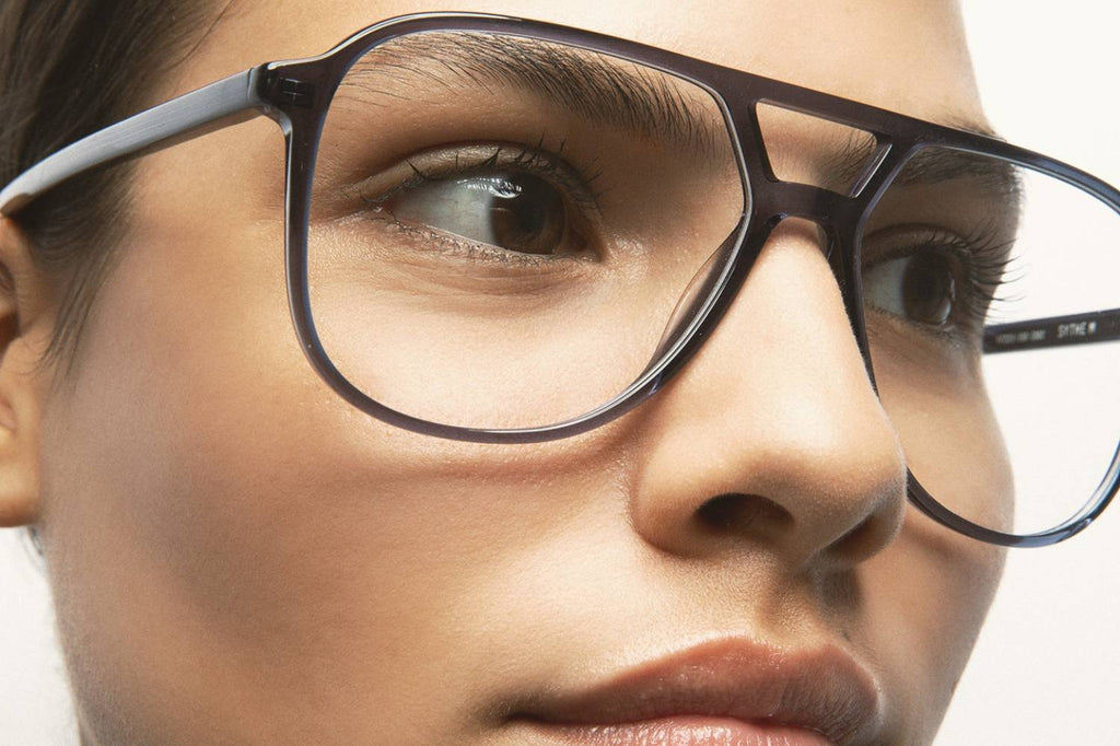 Kaleos Eyehunters - Sythe M Eyeglasses Transparent Bluish Grey